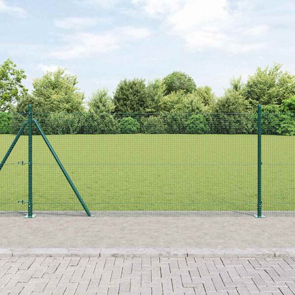 vidaXL Poste de Valla Verde 25 x 0,8 m (malla de 19 x 19 mm)