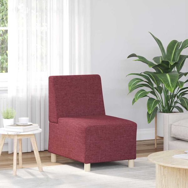 vidaXL Unidad de Sof&aacute; Modular sin Brazos 2 pcs Rojo 55 x 74 x 82 cm