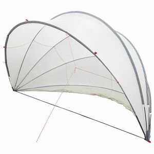 vidaXL C&uacute;pula para piscina 500 x 500 x 236 cm Gris y naranja