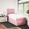 vidaXL Cama box spring con colch&oacute;n terciopelo rosa 80x200 cm