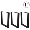 vidaXL Patas para mesa de comedor en forma de V (3 unidades), color negro, 90 x (72-73,3) cm, acero