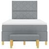 vidaXL Cama tipo Box Spring con colch&oacute;n Gris claro 120 x 190 cm tela