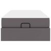 vidaXL Estructura de cama con colch&oacute;n con colch&oacute;n 2 pcs Gris PVC
