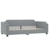 vidaXL Sofá cama nido con colchón tela gris claro 90x190 cm