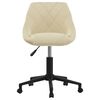 vidaXL Silla de oficina giratoria de terciopelo crema