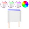 vidaXL Cabecero con LED cuero sint&eacute;tico blanco 83x16x118/128 cm