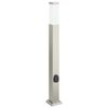 vidaXL Baliza de luz con toma de corriente de 80 cm, acero inoxidable, IP44