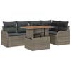 vidaXL Conjunto de sof&aacute;s de jard&iacute;n 6 uds. 5-N&uacute;mero de plazas Gris