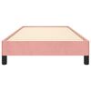 vidaXL Estructura de cama sin colch&oacute;n terciopelo rosa 90x190 cm