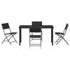 vidaXL Conjunto de Comedor de Jard&iacute;n 5 pcs Negro