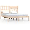 vidaXL Estructura de cama sin colch&oacute;n madera de pino maciza 120x200 cm
