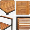vidaXL Conjunto de Comedor de Jard&iacute;n 3 pcs Negro y Madera