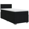 vidaXL Cama box spring con colch&oacute;n con cabecera Negro 80 x 200 cm Tela