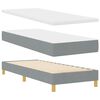 vidaXL Cama tipo Box Spring con colch&oacute;n Gris Claro 80 x 200 cm tela