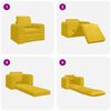 vidaXL Sof&aacute; cama Amarillo 98 x 71 x 83 cm Terciopelo