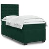 vidaXL Cama box spring con colch&oacute;n terciopelo verde oscuro 80x200 cm