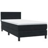vidaXL Cama box spring con colch&oacute;n terciopelo negro 100x220 cm