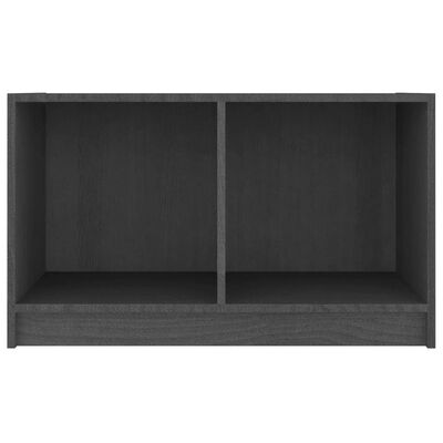 vidaXL Mueble de TV de madera maciza de pino gris 70x33x42 cm