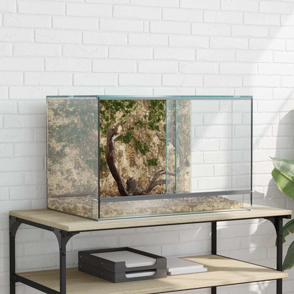 vidaXL Hábitats para reptiles y anfibios 60 x 40 x 40 cm Cristal