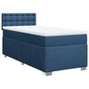 vidaXL Cama box spring con colch&oacute;n tela azul 90x190 cm