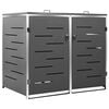 vidaXL Cobertizo para dos contenedores basura acero 138x77,5x115 cm