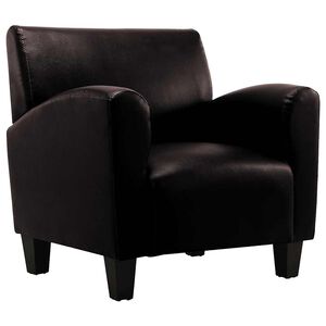 vidaXL Sill&oacute;n de cuero artificial marr&oacute;n oscuro