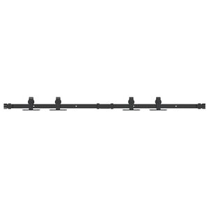 vidaXL Kit de puerta corredera de armario acero carbono 122 cm