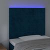 vidaXL Cabecero con luces LED terciopelo azul oscuro 90x5x118/128 cm