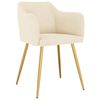 vidaXL Sillas de comedor 6 unidades de terciopelo crema