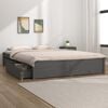 vidaXL Estructura de cama con cajones gris 160x200 cm