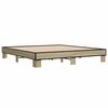 vidaXL Estructura cama madera ingenier&iacute;a metal roble Sonoma 160x200 cm