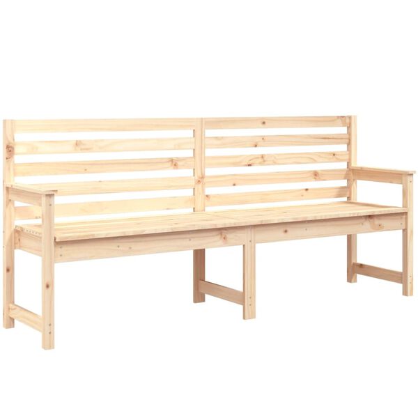 vidaXL Banco de jardín madera maciza de pino 203,5x48x91,5 cm