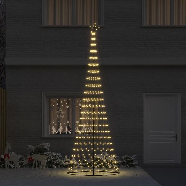 vidaXL Árbol de Navidad LED Cálido 138.5 x 138.5 x 399 cm Metal