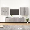 vidaXL Set de muebles para TV 6 pzas madera contrachapada gris Sonoma