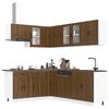 vidaXL Mueble cocina Porto roble marr&oacute;n 11 pzas madera contrachapada