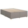 vidaXL Cama box spring con colch&oacute;n tela gris taupe 160x200 cm