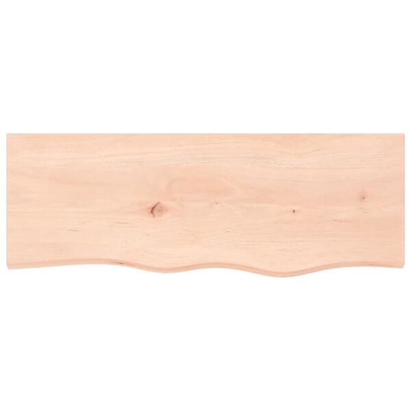 vidaXL Encimera de ba&ntilde;o madera maciza sin tratar 80x30x2 cm