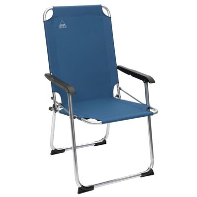 Camp Gear Silla plegable de camping Comfort azul aluminio