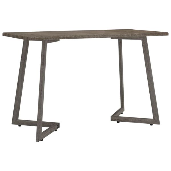 vidaXL Mesa de comedor MDF y hierro gris 120x60x74 cm