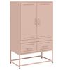 vidaXL Aparador de acero rosa 68x39x111,5 cm