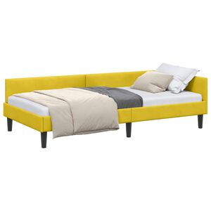 vidaXL Estructura de cama en esquina Amarillo 90 cm x 200 cm