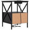 vidaXL Armario de Noche 2 pcs Roble Negro 41,5 x 40,5 x 55 cm