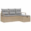 vidaXL Juego de Sof&aacute; 4 uds. 4-N&uacute;mero de plazas Beige y Gris Claro