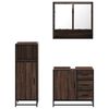 vidaXL Set de muebles baño 3 pzas madera contrachapada roble marrón