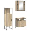 vidaXL Juego de muebles de ba&ntilde;o 3 pcs Marr&oacute;n Madera contrachapada