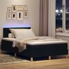 vidaXL Cama Box Spring LED con colch&oacute;n con LED Negro 120 x 190 cm tela