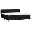 vidaXL Cama box spring con colch&oacute;n tela negro 180x200 cm