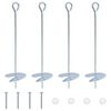 vidaXL Ancla de tierra 4 uds. &Oslash;10 x 40 cm Metal galvanizado Plateado