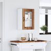 vidaXL Armario pared cocina puerta de cristal Lucca madera vieja
