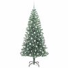 vidaXL Árbol de Navidad Artificial Nevado con Luz LED Verde y 210 cm